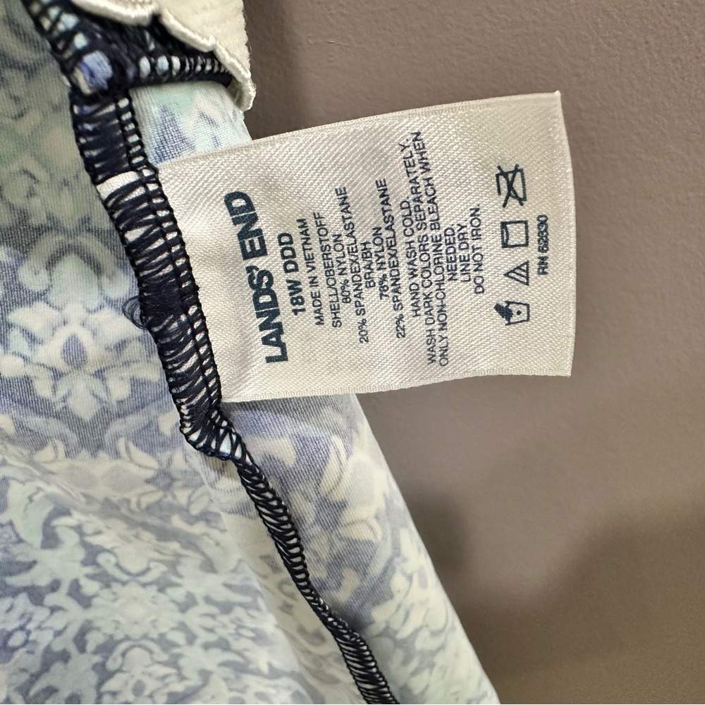 Lands' End Tankini Top Underwire 18W DDD - Picture 5 of 5